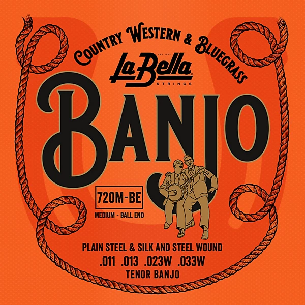 720 BE Silk Steel Ball Ends Tenor Banjo Strings Medium