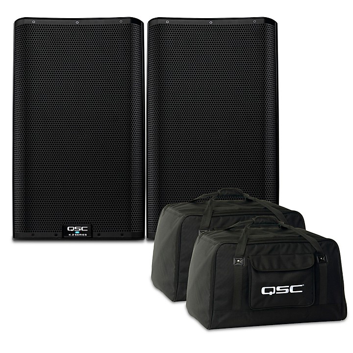 K122 Powered Speaker Pair With Tote Bags