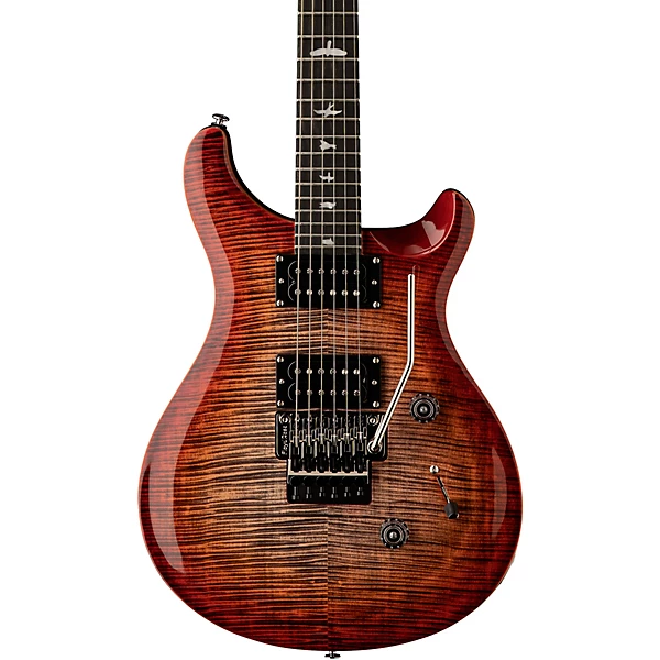 SE Custom 24 Floyd Electric Guitar Charcoal Cherry Burst