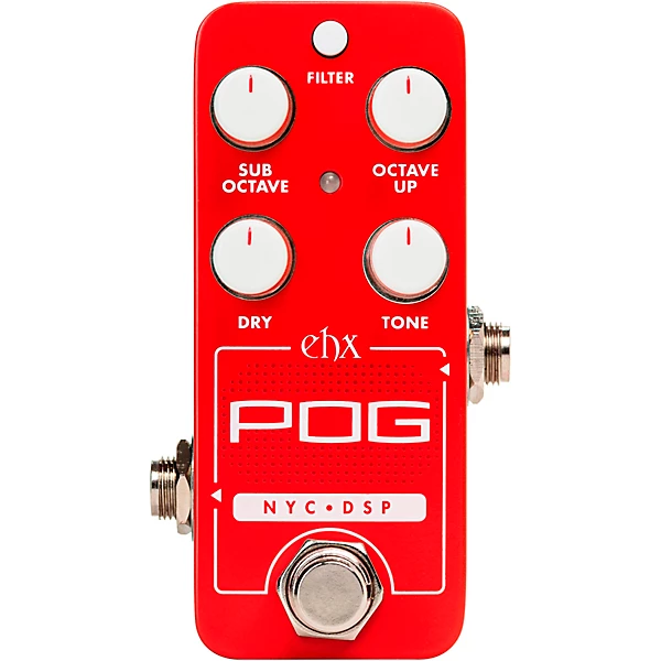 PICO POG Poly Octave Generator Effects Pedal Red