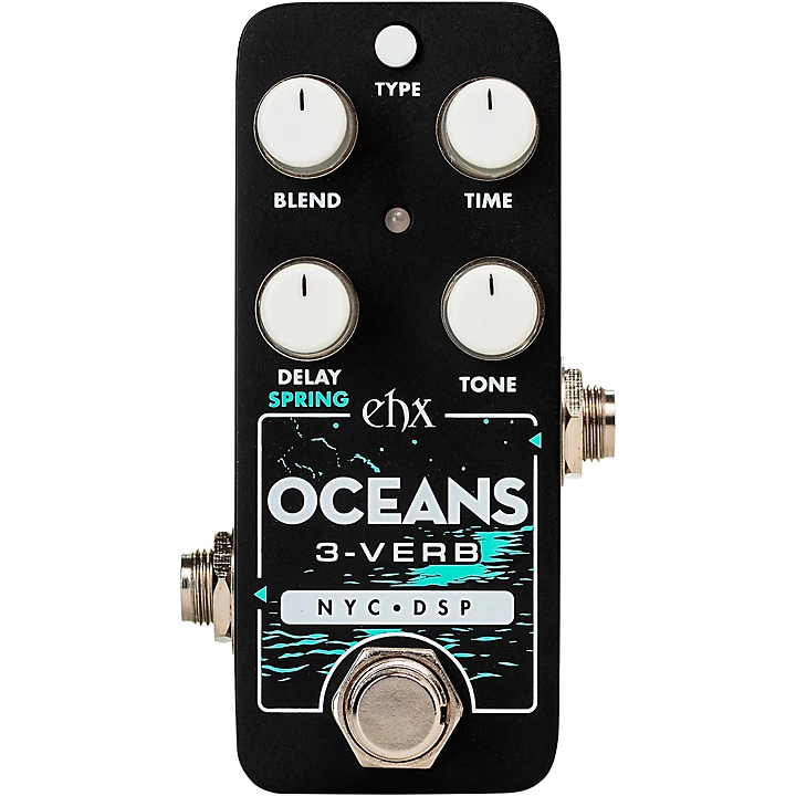 Electro Harmonix Oceans 3 Verb Reverb Effects Pedal Black