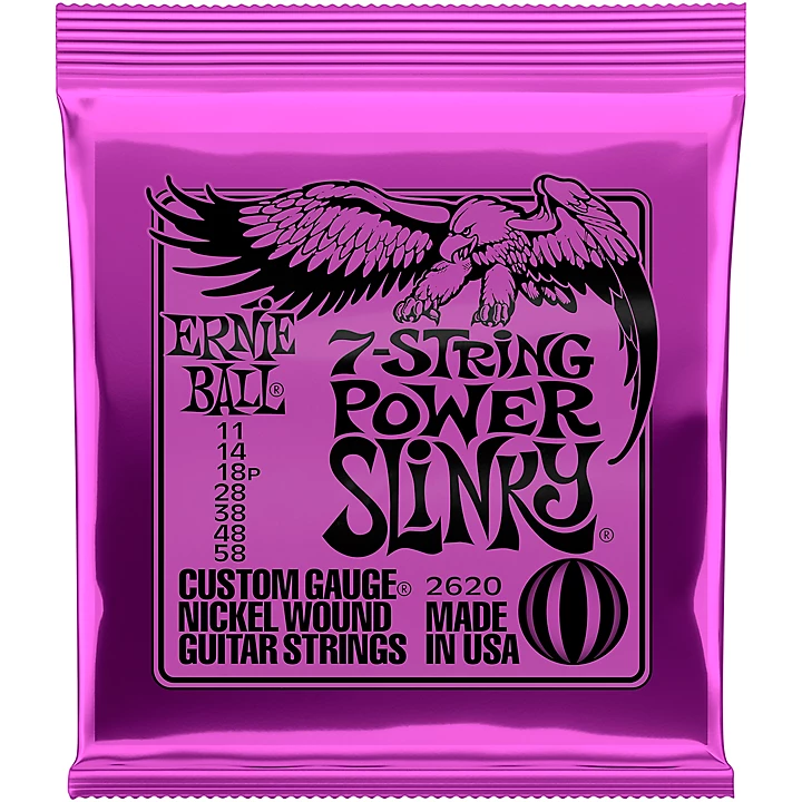2620 Nickel 7 String Power Slinky Electric Guitar Strings