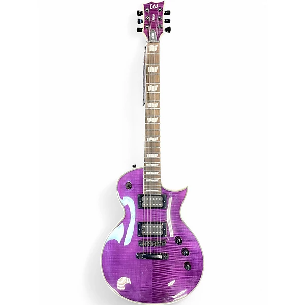 Used ESP LTD EC1000 Deluxe Trans Purple Solid Body Electric Guitar
