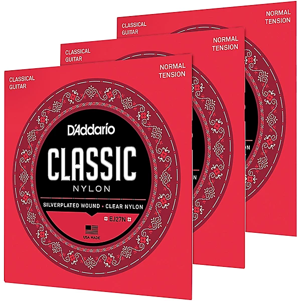 EJ27N 3D Normal Tension Classical Guitar Strings 3 Pack