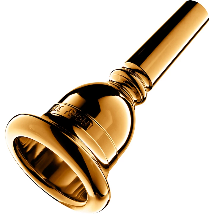 Classic H Series American Shank Tuba Mouthpiece in Gold 30H