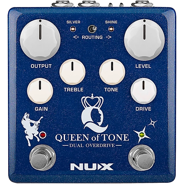 NUX NDO 6 Queen of Tone Dual Overdrive Effects Pedal Blue