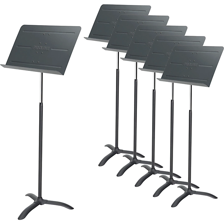6 Pack Professional Orchestral Music Stand Black