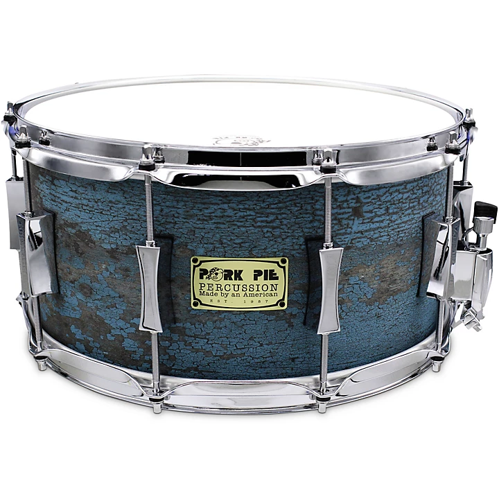 Weathered Barn Blue Snare Drum