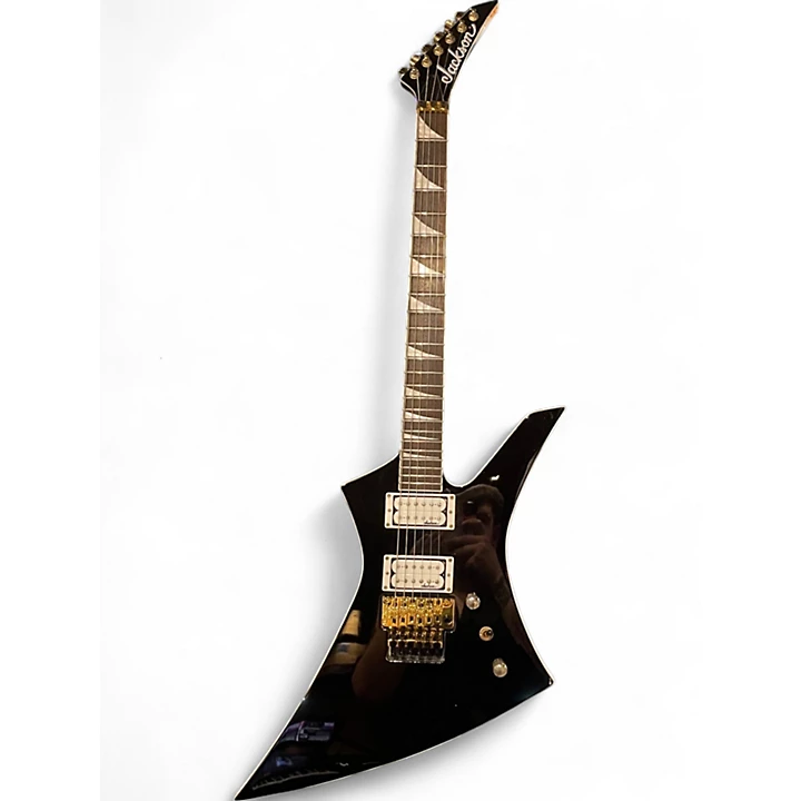 Used Jackson KEX Kelly X Black and Gold Solid Body Electric Guitar