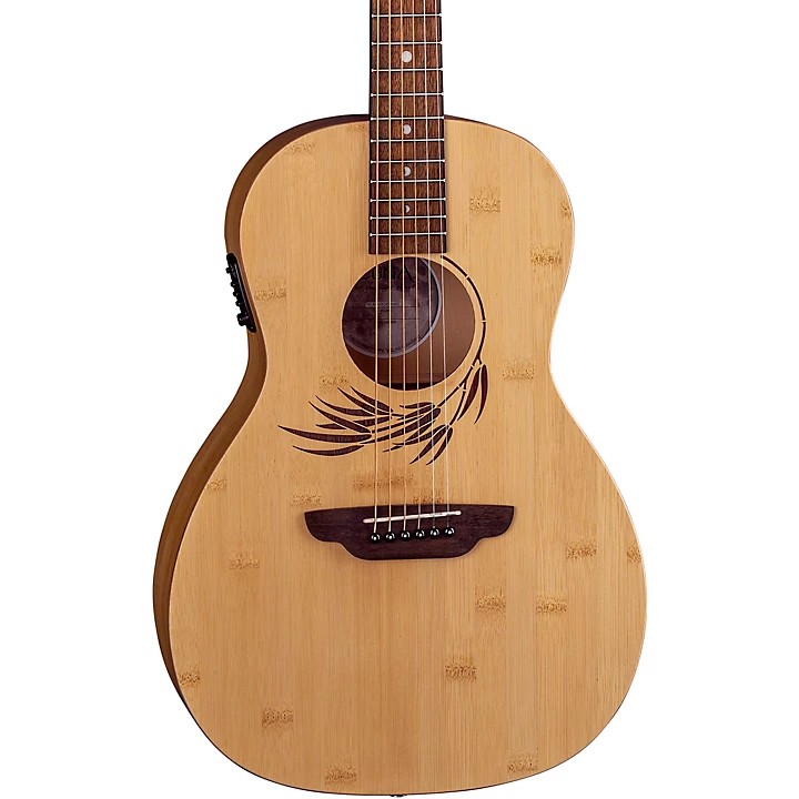 Woodland Bamboo Parlor Acoustic Electric Guitar Satin Natural
