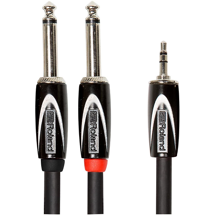 Black Series 35mm TRS Dual 1 4 Y Interconnect Cable