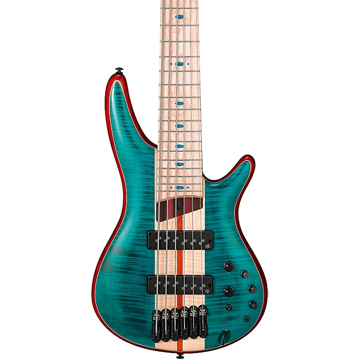Premium SR1426B 6 String Electric Bass Guitar Caribbean Green Low Gloss