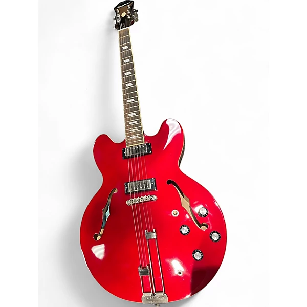 Used Epiphone Riviera Custom Burgundy Hollow Body Electric Guitar
