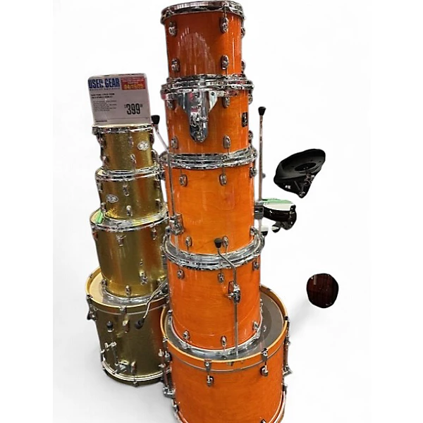 Gretsch Drums Used Gretsch Drums 5 Piece Catalina Maple Amber Drum Kit.gc