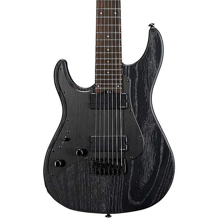 ESP LTD SN 1007 Baritone HT 7 String Left Handed Electric Guitar Black Blast
