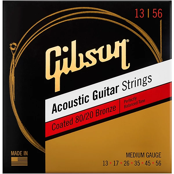 Coated 80 20 Bronze Medium Acoustic Guitar Strings