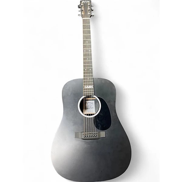 Used Martin DX JOHNNY CASH Black Acoustic Electric Guitar