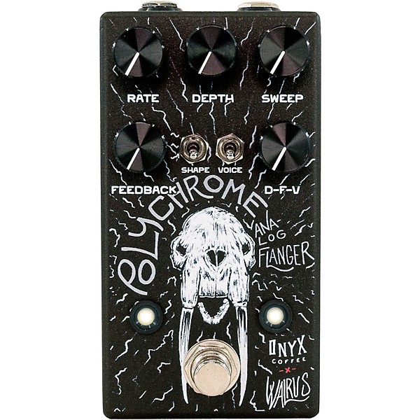 Polychrome Analog Flanger Effects Pedal Onyx Edition Black