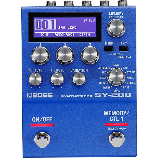 BOSS SY 200 Synthesizer Effects Pedal Blue