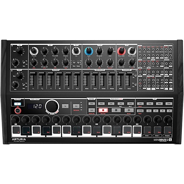 MiniBrute 2S Analog Desktop Synthesizer Sequencer Noir