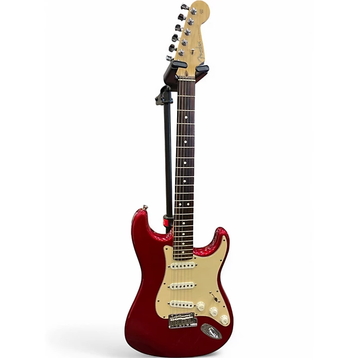 Used Fender American stratocaster Chrome Red Solid Body Electric Guitar