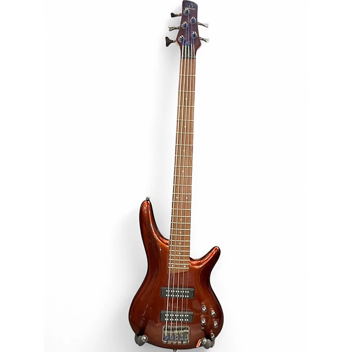 Used Ibanez SR305 5 String Bunt Blood Orange Electric Bass Guitar