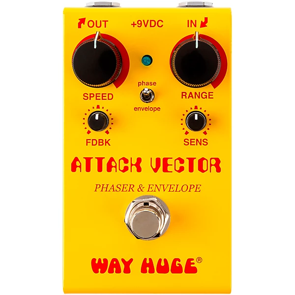 Attack Vector Phaser Envelope Effects Pedal Yellow