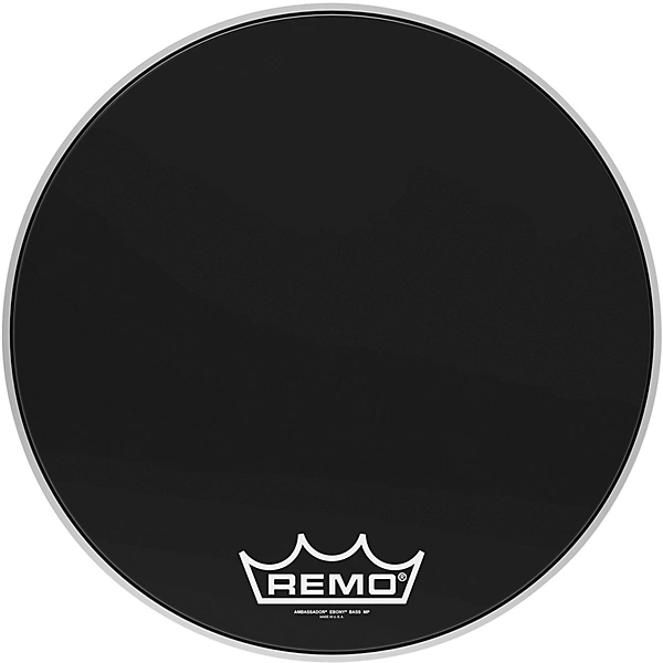 Ebony Ambassador Crimplock Bass Drum Head 20 in