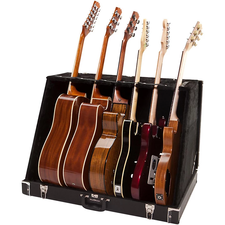 RRGS6 6 Guitar Stand Case Black Tolex