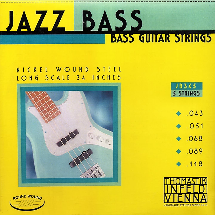 JR345 Roundwound Scale 5 String Jazz Bass Strings
