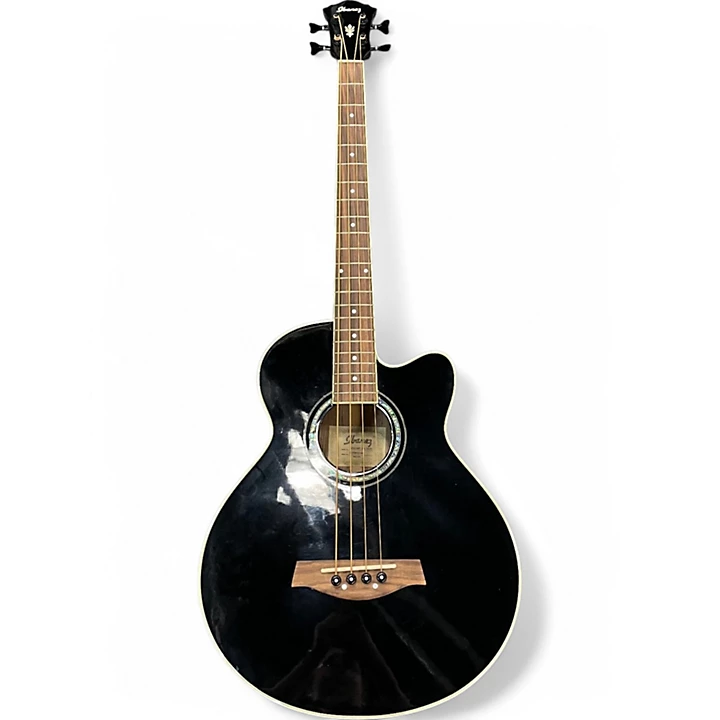 Used Ibanez AEB10BE Black Acoustic Bass Guitar