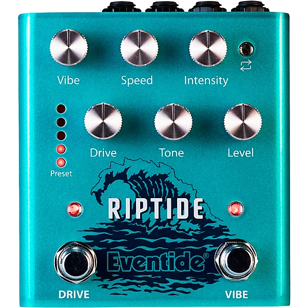 Riptide Overdrive Uni Vibe Combo Effects Pedal Turquoise