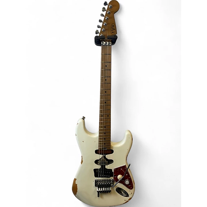 Used EVH Frankenstein Series Relic WHITE Solid Body Electric Guitar