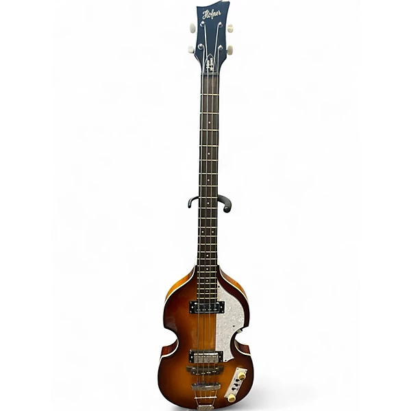 Used Hohner B Bass HI Series 2 Tone Sunburst Electric Bass Guitar