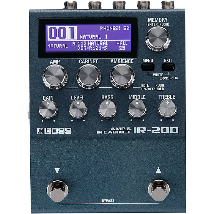 BOSS IR 200 Amp and Cabinet Processor Effects Pedal Black