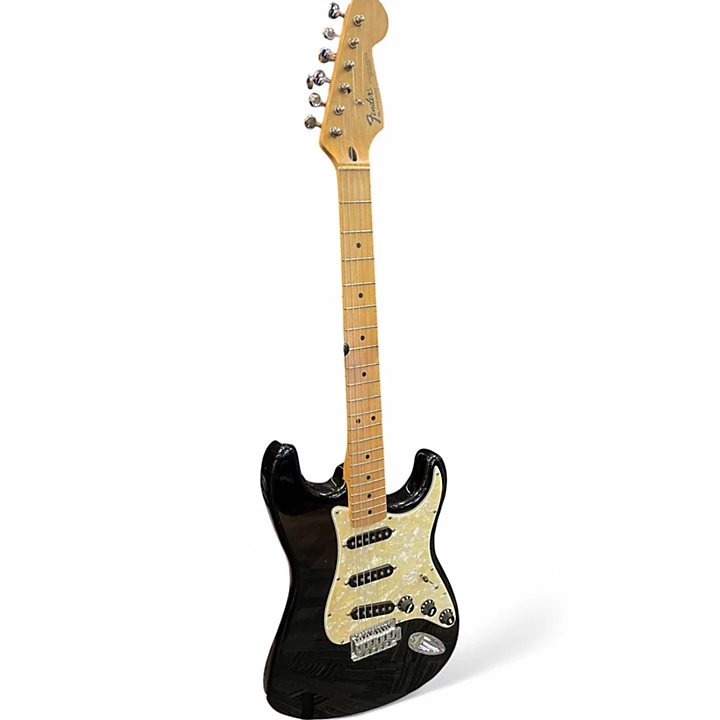 Used 2008 Fender Player Stratocaster Black Solid Body Electric Guitar