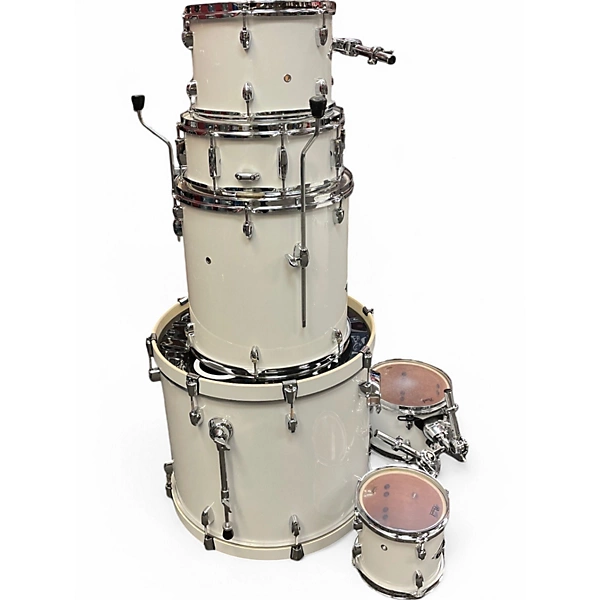 Pearl Used Pearl 6 Piece Export WHITE Drum Kit.gc