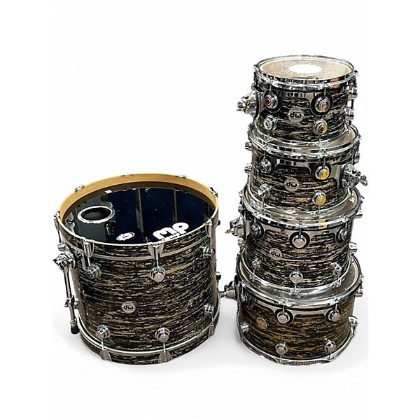 DW Used DW 5 Piece Collector Series Black Oyster Glass Drum Kit.gc