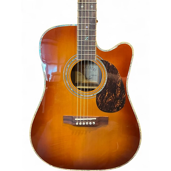 Zager Used Zager ZAD 900ce 2 Color Sunburst Acoustic Electric Guitar.gc