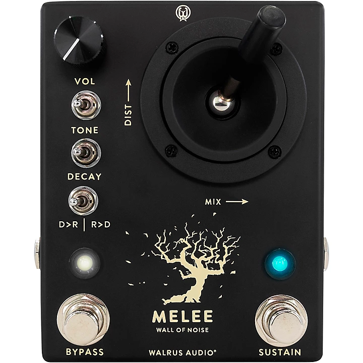 Melee Wall of Noise Reverb and Distortion Effects Pedal Black