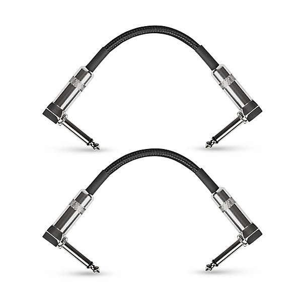Standard Instrument Patch Cable 6 in Black 2 Pack