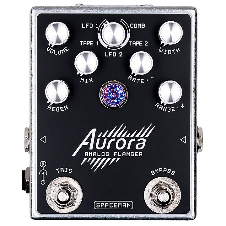 Aurora Analog Flanger Effects Pedal Silver Standard