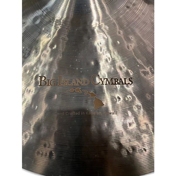 Big Island Cymbals Used Big Island Cymbals 21in TRADITIONAL RIDE CYMBAL Cymbal.gc