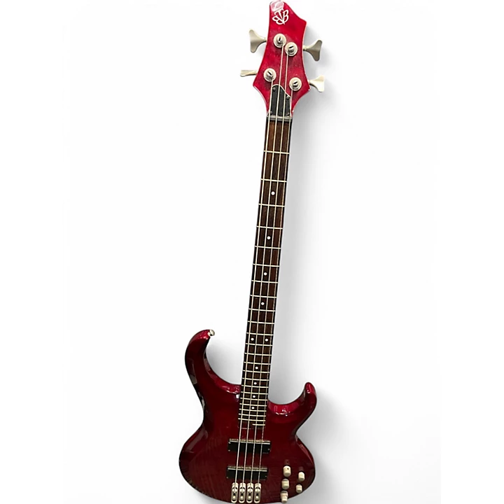 Used Ibanez BTB400 Trans Red Electric Bass Guitar