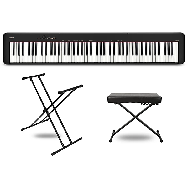 CDP S110 Digital Piano With X Stand and Bench Black Essentials
