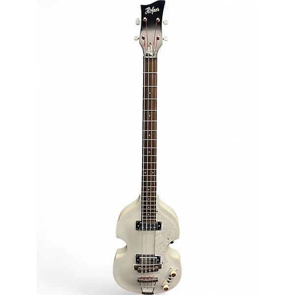 Hofner Used Hofner HIBBSBO1 Violin White Electric Bass Guitar.gc