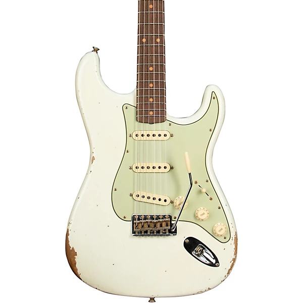 Time Machine Series 62 Stratocaster Relic Electric Guitar Aged Olympic White