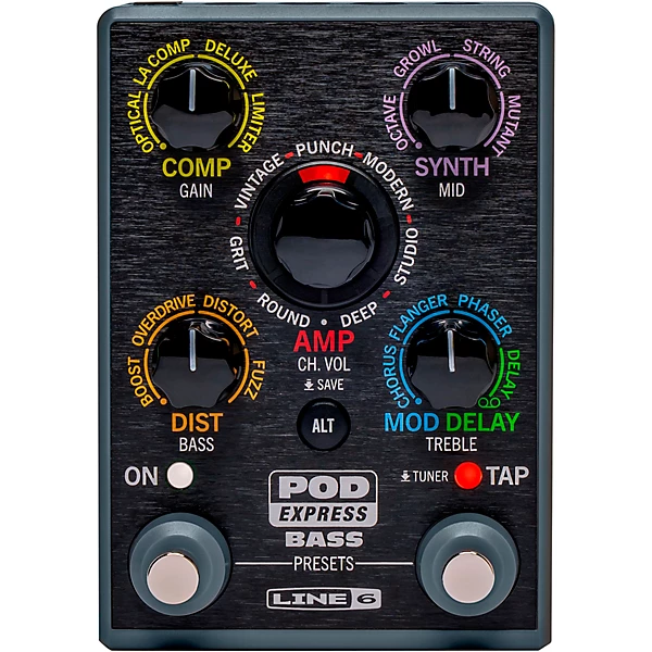 Line 6 POD Express Bass Effects Pedal Black