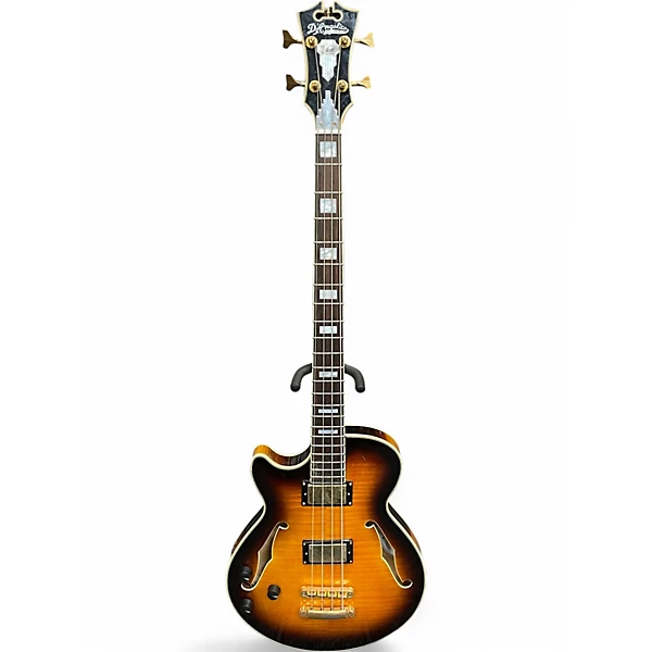 Used D'Angelico EX 4 String 2 Tone Sunburst Electric Bass Guitar
