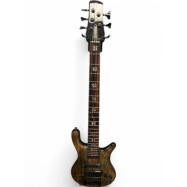 Used 2021 Spector NS 5XL Super Faded Gloss Burl Top Electric Bass Guitar